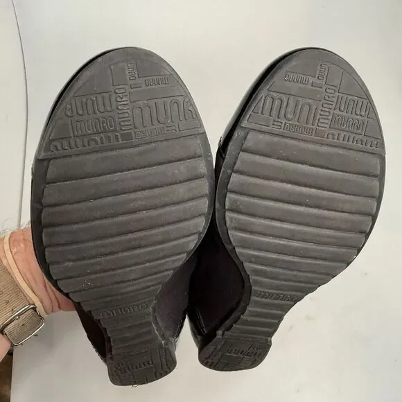 Munro Slip-On Loafer Shoes Size 6M Traveler Black Stretch Fabric Made In USA - Picture 12 of 16